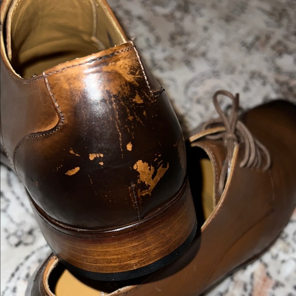Classic Brown Leather Men's Oxfords - Picture 5 of 11
